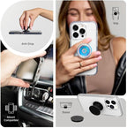 PopSockets Adhesive Phone Grip, Holder, Phone Stand, Black - Imprint Black