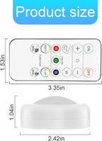 6PCS Wireless Car Interior Led Lights with Remote Control, 16 Colors Vehicle Puck Lamps, Rechargeable Ambient Inside Night Lighting Kit Decoration, Universal Automotive Accessories