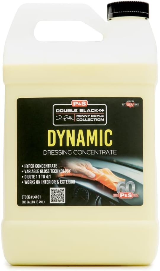 P & S Professional Detail Products Dynamic Dressing Hyper Concentrate – Versatile Tire, Trim & Engine Dressing – Adjustable Gloss Finish & UV Protection - 1 Gallon