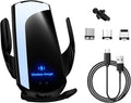 Ohleats Wireless Car Charger Mount, 15W Automotive Electric Wireless Charger Holder, Car Air Vent Mount Bracket Fast Charging for Most Smartphone, Universal Car Accessories (Black)