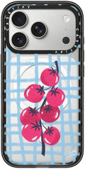 CASETiFY Impact iPhone 17 Pro Case [Slim/Compatible with Magsafe / 8.2 ft. 4X Military Grade Drop Protection] - Tomatoes - Clear Black