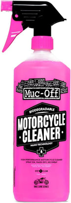 Muc Off 664US Nano-Tech Motorcycle Cleaner, 1 Liter - Fast-Action, Biodegradable Motorbike Cleaning Spray - Safe On All Surfaces and All Types of Motorcycle Pink