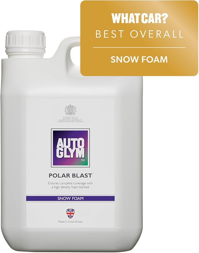 Autoglym Polar Blast, 2.5L Concentrate Extra Thick Snow Foam (15L When diluted) Softens Dirt in Advance of wash, pH Neutral Car Shampoo Suitable for All Paint Types, White