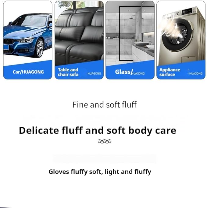 1 Pair Wool Car Wash Gloves Scrubbing Waxing Gloves Cleaning Polishing Automotive Products Plush