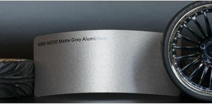 3M Car Wrap Roll 2080 Matte Gray Aluminum | M230 | (5ft x 40ft (200 Sq/ft)) | Automotive Vinyl Wrap for Cars - Car Interior Wrap & Exterior | w/Free Instawraps Pro Glove