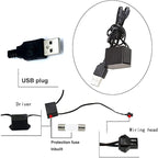 El Wire Blue Interior Car LED Strip Lights, 5M Neon Wire USB 5V with Fuse Protection for Automotive Interior Decoration, with 6mm Sewing Edge