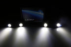 iJDMTOY 4pc Set 3W High Power LED Grille Mesh Mount Lighting Kit Compatible with Toyota FJ Cruiser 4Runner Tacoma etc., 6000K Xenon Projector Lens Spot Beam LED Lights