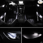 Automotive Door Handle Lights,12V 4pcs LED Interior Lights Multicolor Universal Fit for Car Interior Atmosphere Light (White)