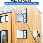 Telescopic Window Cleaning Brush - Extendable Water Fed Pole for Solar Panel & Conservatory Roof Cleaning - Outdoor Washing Equipment with Durable Brush Head
