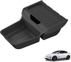 LUCKEASY Lower Center Console for Tesla Model Y Juniper Standard Version 2026 2025 Lower Storage Organizer Accessories Interior Storage Insert Tray TPE Black