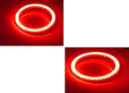 iJDMTOY 72-75mm Size Super Red LED Halo Ring Lighting Kit for Automotive Accent/Ambient or Retrofit Decoration