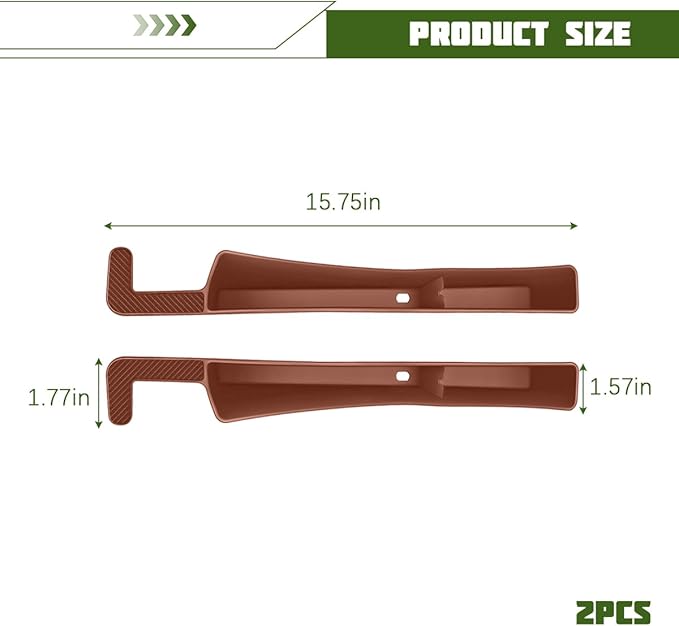2PCS Car Seat Gap Filler Organizer, Seat Side Gap Organizer for Phone Keys Cards, Multifunctional Automotive Interior Storage Accessories, Universal for SUV Truck Sedan (Dark Brown)