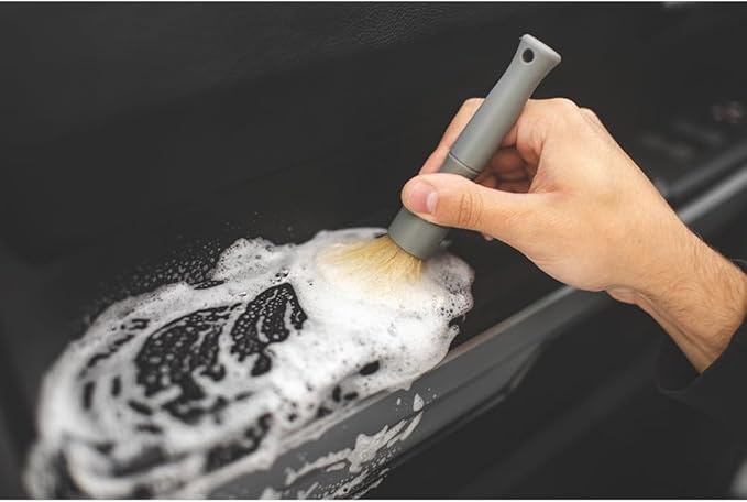 Detail Factory Boar Hair Detailing Brush Set, Comfortable Grip and Heavy-Duty Scrubbing for Interior, Exterior, Engine Bay, Wheels, Exhaust Tips, Textured Plastic