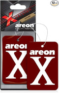AREON X XV07 Hanging Best Car Air Freshener Leather Scent, 12 Pack