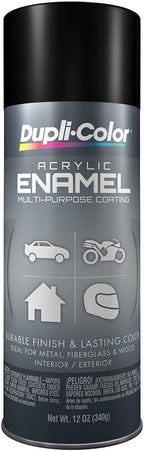 Dupli-Color DA1603 Multi-Purpose Acrylic Enamel Spray Paint - Semi-Gloss Black - 12 oz. Aerosol Can