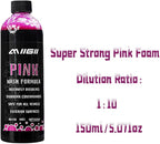 MIIGII Pre-Wash Solution Car Wash Soap - Pink Foam Car Shampoo - Powerful Formula Penetrates and Breaks Down Tree Sap, Bird Droppings & Tough Stains - Works on RVs, Trucks, Cars & More - 150ml (5oz)