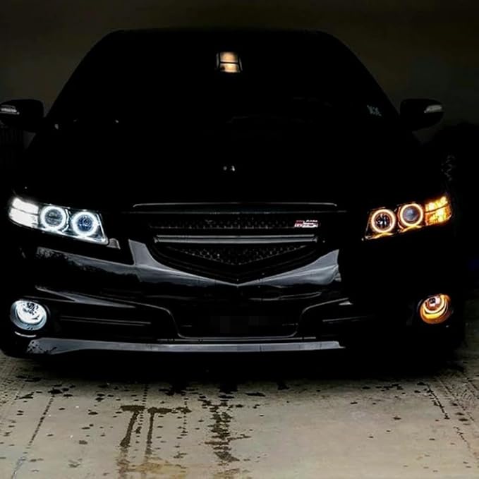 iJDMTOY 72-75mm Size Amber Yellow LED Halo Ring Lighting Kit for Automotive Accent/Ambient or Retrofit Decoration