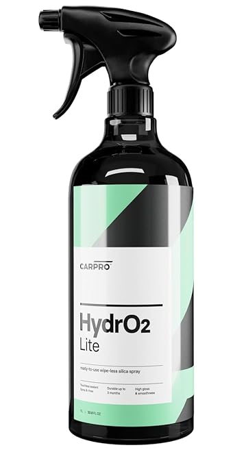 CARPRO HydrO2 Lite Touchless Silica Sealant - Spray-On and Rinse-Off Automotive Paint Sealant - Ready to Use Formula - Liter with Sprayer (34oz)