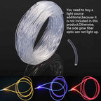 Super Bright MMA LED Light Source Side Glow - 10ft Plastic Optic Fiber Strip