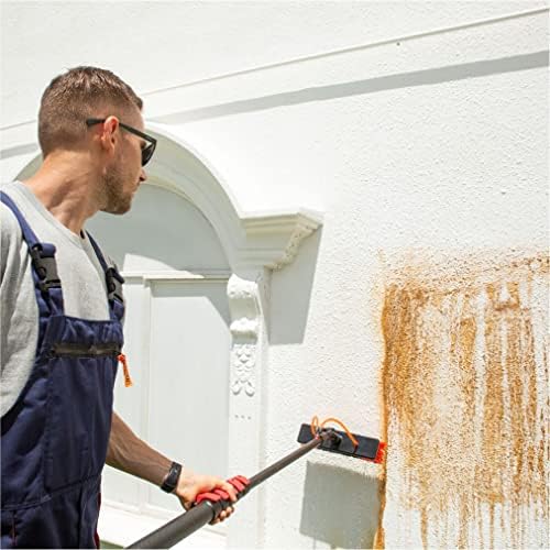 Telescopic Window Cleaning Brush Kit - 3.6-10.8M Extendable Pole with Water Fed System Squeegee Roof & Solar Panel Cleaner for Outdoor Glass & Windows