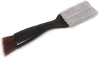 yueton Double Ended Portable Cleaning Brush Mini Hand Held Magic Brush Duster for House, Car, Office (Black)