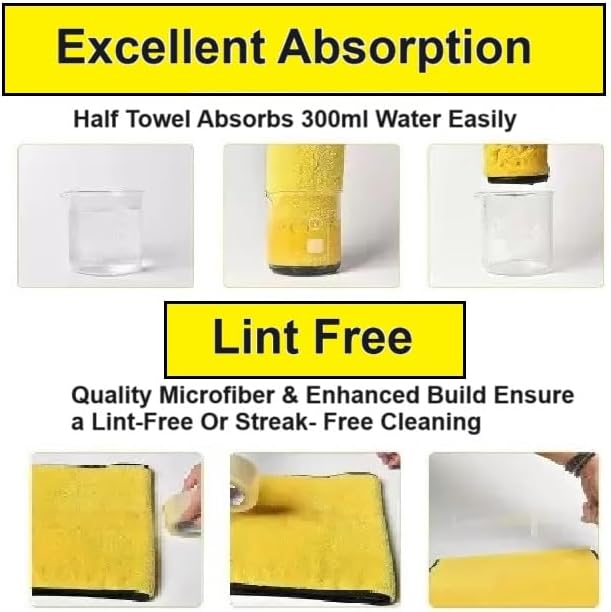 Microfiber Car Drying Towels, Auto Detailing Cleaning Cloths (Brown, Small)