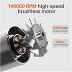 Portable Mini Handheld Cordless Electric Air Duster & Vacuum, 140,000 RPM Cordless Turbofan Blower, Compressed Air Cleaner for Keyboard, PC, Electronics, Car Vacuum, Camping, Travel, Dust Remover
