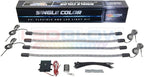 LEDGlow 4pc Blue LED Golf Cart Underbody Underglow Accent Neon Light Kit for EZGO Yamaha Club Car - Water Resistant Flexible Tubes - Includes Control Box & Wireless Remote