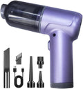 Portable Car Vacuum Cordless,2-in-1 Blow Suction Handheld Cleaner with Multi-Nozzles, Rechargeable Mini Vacuum for Car, Home, Office, Pet Hair, Sofa, Keyboard.
