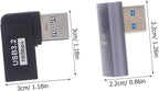 2pcs USB Male to Female Angled Adapter Upward Bending Connector for Laptops High Hardness USB Extender with Space-Saving Design Compatible with Various Devices
