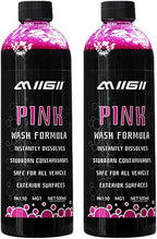 MIIGII Pre-Wash Solution Car Wash Soap - Pink Foam Car Shampoo - Powerful Formula Penetrates and Breaks Down Tree Sap, Bird Droppings & Tough Stains - Works on RVs, Trucks, Cars & More - 500ml (17oz)