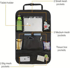 Car Backseat Organizer, Kids Seat Pockets, Back Seat Protector, Durable Strong Straps, Touchable Tablet Holder, Easy Wash, 10 Storage Pockets, 2 Pack Set