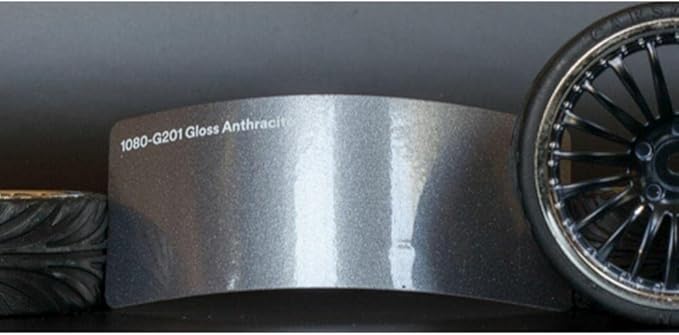 3M Car Wrap Roll 2080 Gloss Anthracite | G201 | (5ft x 30ft (150 Sq/ft)) | Automotive Vinyl Wrap for Cars - Car Interior Wrap & Exterior | w/Free Instawraps Pro Glove