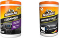 Armor All Car Cleaning Wipes for Car Interior and Exterior (90 Wipes Each) with Car Interior Protectant Wipes (90 Count Canister)