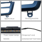 Car Inner Air Condition A/C Panel LED Lighting Ambient Light Trim Accessories For BMW 3 4 Series 3GT F30 F36 M3 M4 Center Control Two-color Atmosphere Lamp Panel Replacement Cover (Sport Blue)