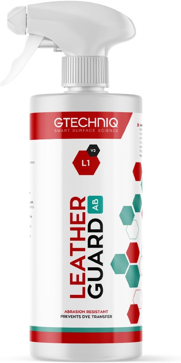 Gtechniq Leather Protector: L1 Leather Guard for Cars, Interior Protects Seats from Abrasion and Stains. UV Resistant, Lasts up to 12 Months - 500ml