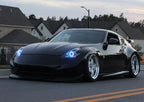 iJDMTOY 7-Color RGB LED Halo Ring Lighting Kit Compatible with 2009-2020 Nissan 370Z Projector Front Road Illuminating Light Retrofit w/Adjustable Setting