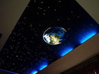 CHINLY Starlight 32w Twinkle 710pcs 13.1ft (0.03in+0.04in+0.06in+0.08in) Bluetooth RGBW LED Fiber Optic Star Ceiling Light,APP/Remote +Adapter+Cigarette Lighter+10 Crystals,for Headliner/Ceiling