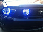 iJDMTOY 7-Color RGB LED Halo Ring Lighting Kit Compatible with 2005-2012 Ford Mustang Reflector Halogen Front Road Illuminating Light Retrofit w/Adjustable Setting
