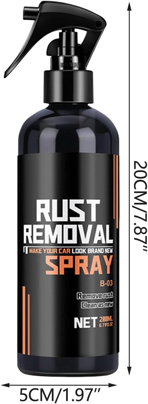 Rust Remover Spray,Rust Remover Spray for Metal, Wheel Hub & Paint Safe Rust Dissolver for Cars/Trucks, Multi Purpose Instant Cleaning Coating Agent,Rustout Instant Remover Spray (200ML)