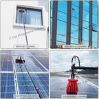 Telescopic Window Cleaning Brush Kit 3.6m-6m Adjustable Pole Water-Fed Soap Dispenser 35cm Brush Head Ideal for High Reach Window Cleaning Professional Equipment.