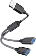 USB Extension Cable Power Splitter Male to Female Adapter Port Extender Hub Data Charger Power Split Adapter USB Hub for Car