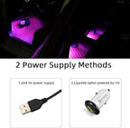Interior Car Lights APP Control Color Change Small Size LED Light Bulb Music Sync Inside Ambient Lighting Kit USB and Charger Adapter 12V for Cars Trucks Under Dash Accessories and Motorcycle