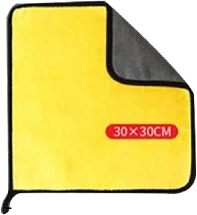 Absorbent Microfiber Cleaning Towel - Thick Double Layer Soft Drying Cloth for Car Body Washing and Detailing(30 30,A)