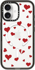 CASETiFY Impact iPhone 17 Case [Slim/Compatible with Magsafe / 8.2 ft. 4X Military Grade Drop Protection] - Lost in Love - Clear Black