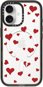 CASETiFY Impact iPhone 17 Case [Slim/Compatible with Magsafe / 8.2 ft. 4X Military Grade Drop Protection] - Lost in Love - Clear Black