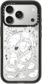 CASETiFY Impact iPhone 17 Pro Case [Slim/Compatible with Magsafe / 8.2 ft. 4X Military Grade Drop Protection] - Just Some Buns - Clear Black