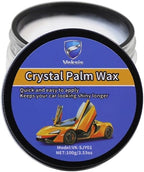 Car Wax Crystal Coating Paste - Long Lasting Ceramic Infused Protection, Deep High-Gloss Shine with Hydrophobic Effect - Easy DIY Paint Sealant for All Car Colors, UV Resistant Formula