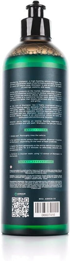 Armour Detail Supply Shampoo+ High-Foaming pH Neutral Shampoo, Professional Automotive Cleaning, Compatible with Foam Cannons or Bucket Washes - 16oz Bottle