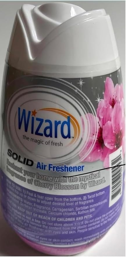 Wizard The Magic of Fresh gel Air Freshener, solid air freshener 7.8 oz Cherry blossoms (Pack of 6)